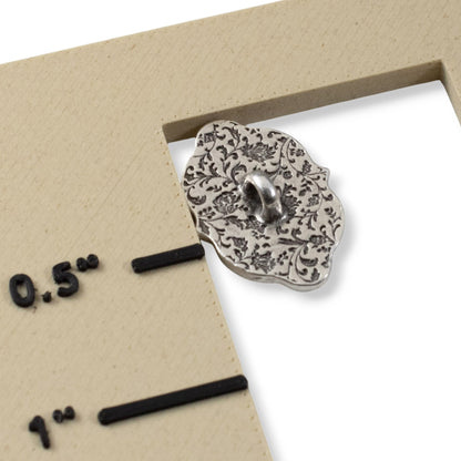 Silver Flower Button Clasp: Antique Silver Leather Cord Closure 2-Pack