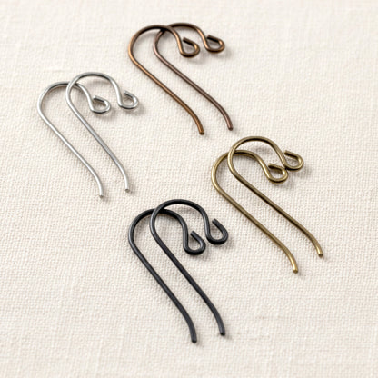 Niobium Small Loop Ear Wires: Earthy Variety Pack, 4 Pairs, 4 Colors