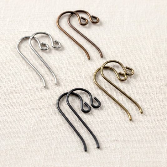 Niobium Small Loop Ear Wires: Earthy Variety Pack, 4 Pairs, 4 Colors