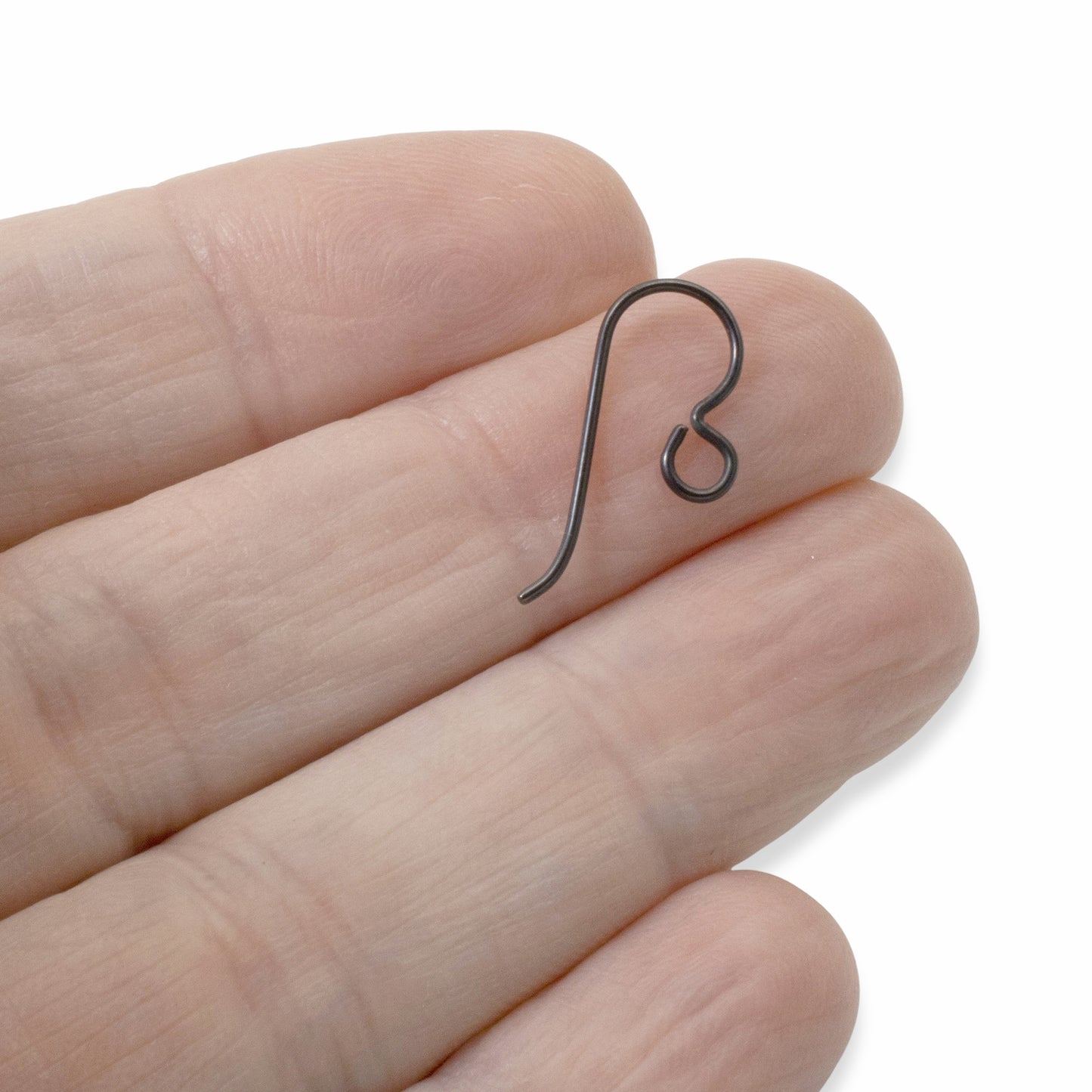 50-Pack Black Niobium Ear Wires, Professional Jewelry Supply, Hypoallergenic, Matte Black USA