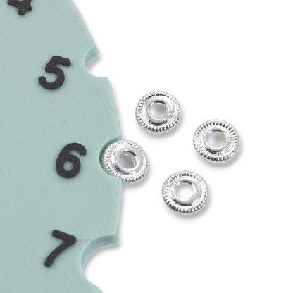 Sterling Silver Plate Spacer Beads 6mm Line Edge Large Hole Leather Cord 10-Pack USA