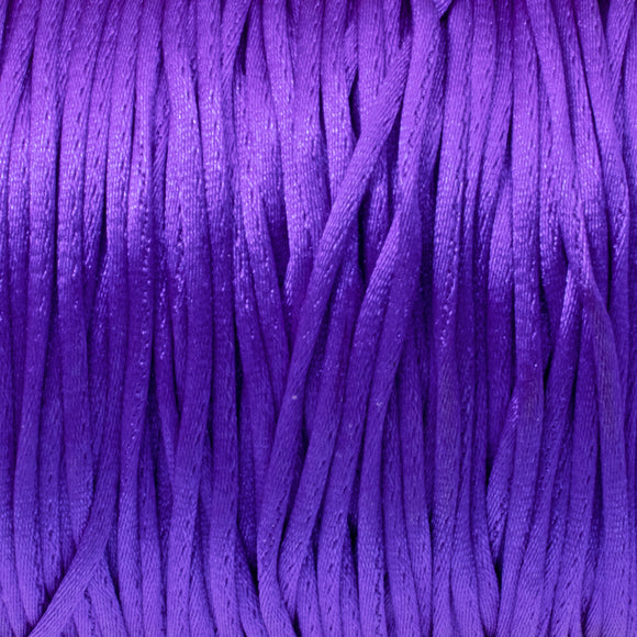 Purple Satin Nylon Cord - 1mm Smooth String - 30 Meter Spool - DIY Jewelry Cord