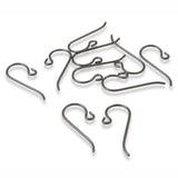 10 Gray Niobium Ear Wires - Small Loop - TierraCast Hypoallergenic Earring Hooks