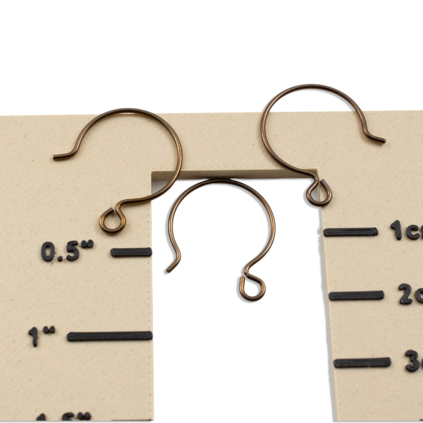 Bronze Niobium Circle Hoop Ear Wires, Hypoallergenic, USA Made, 4-Pack