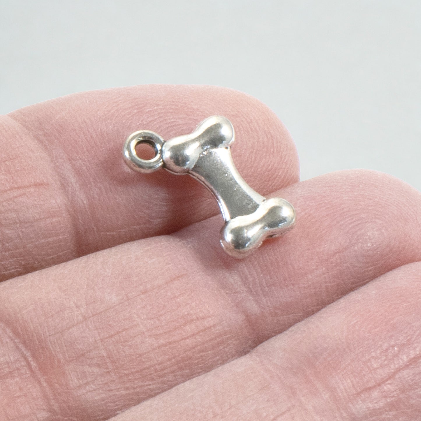 Silver Dog Bone Charms, 20-Pack Pet Lover Supplies for DIY Jewelry & Keychains