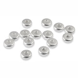 25 Bright Silver 5mm Disk Spacers - TierraCast Beads - Contemporary Heishi