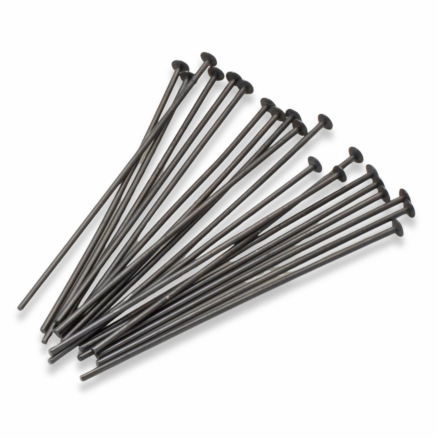 Black Niobium Head Pins 20G 1.5" Hypoallergenic USA Made 20pk for Sensitive Ears