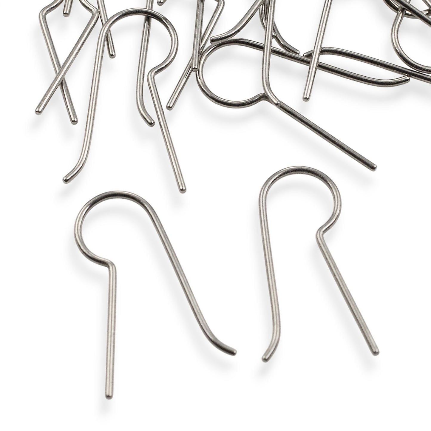 Titanium Earring Hooks 20 Pack: Regular Leg Ear Wire Blanks Hypoallergenic Sensitive Ears USA Made