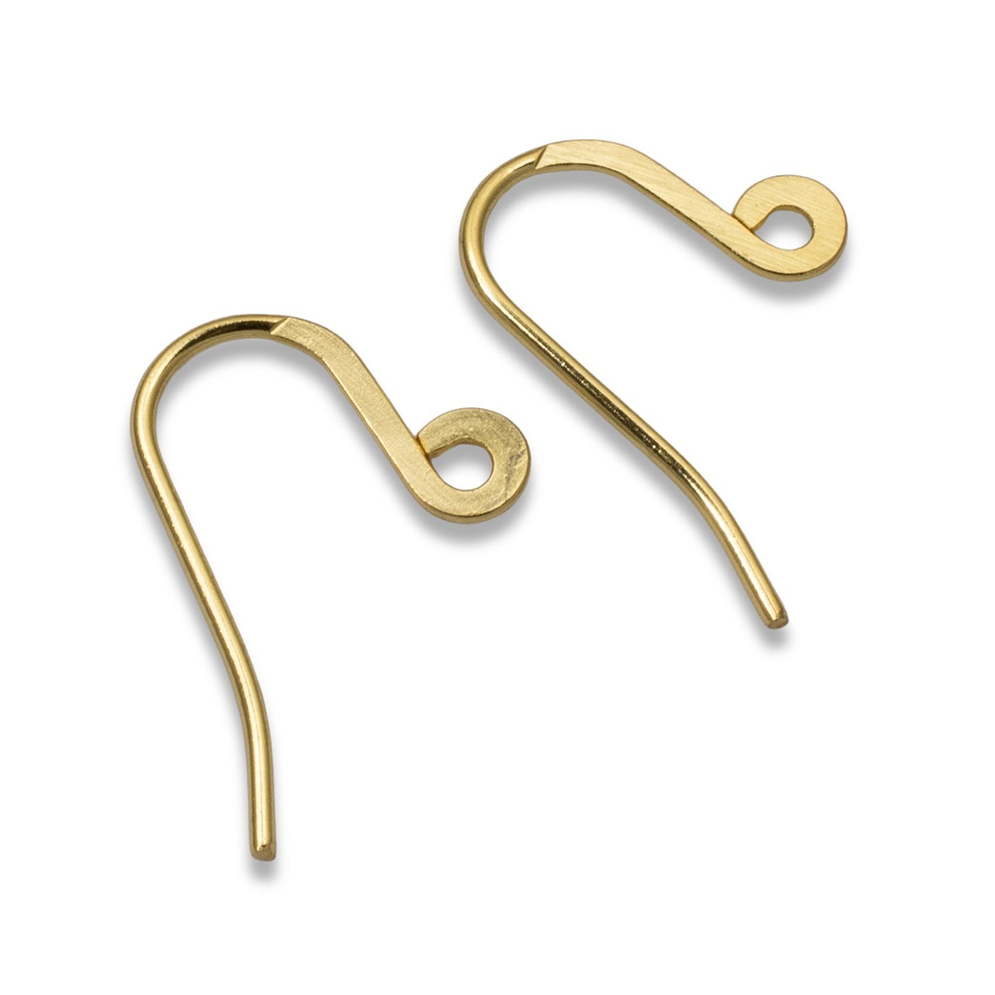 50-Pack Stainless Steel Ear Wires - Gold Modern Earring Hooks with Closed Loop