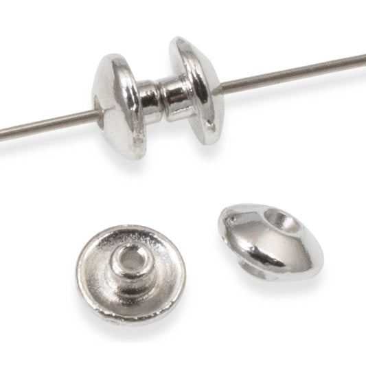 Silver BeadAligners, Classic Large Hole Bead Stabilizers, DIY Jewelry Making, Lampwork Craft Supplies, 10-Pack Findings