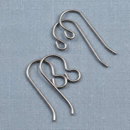 10 Pairs Titanium Ear Wire Starter Set, Hypoallergenic Earring Hooks for Sensitive Ears, Regular & Front Loop Variety