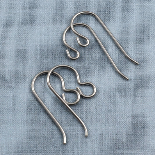 10 Pairs Titanium Ear Wire Starter Set, Hypoallergenic Earring Hooks for Sensitive Ears, Regular & Front Loop Variety