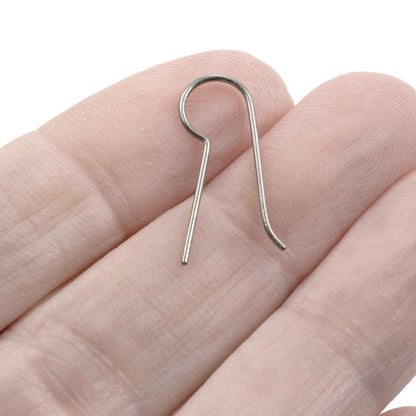 Titanium Ear Wire Blanks 50-Pack Bulk Straight Leg Earring Hooks for Custom Earrings Hypoallergenic