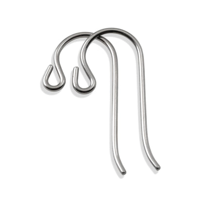 Niobium Ear Wires Gray: Hypoallergenic Small Loop French Hook 50-Pack