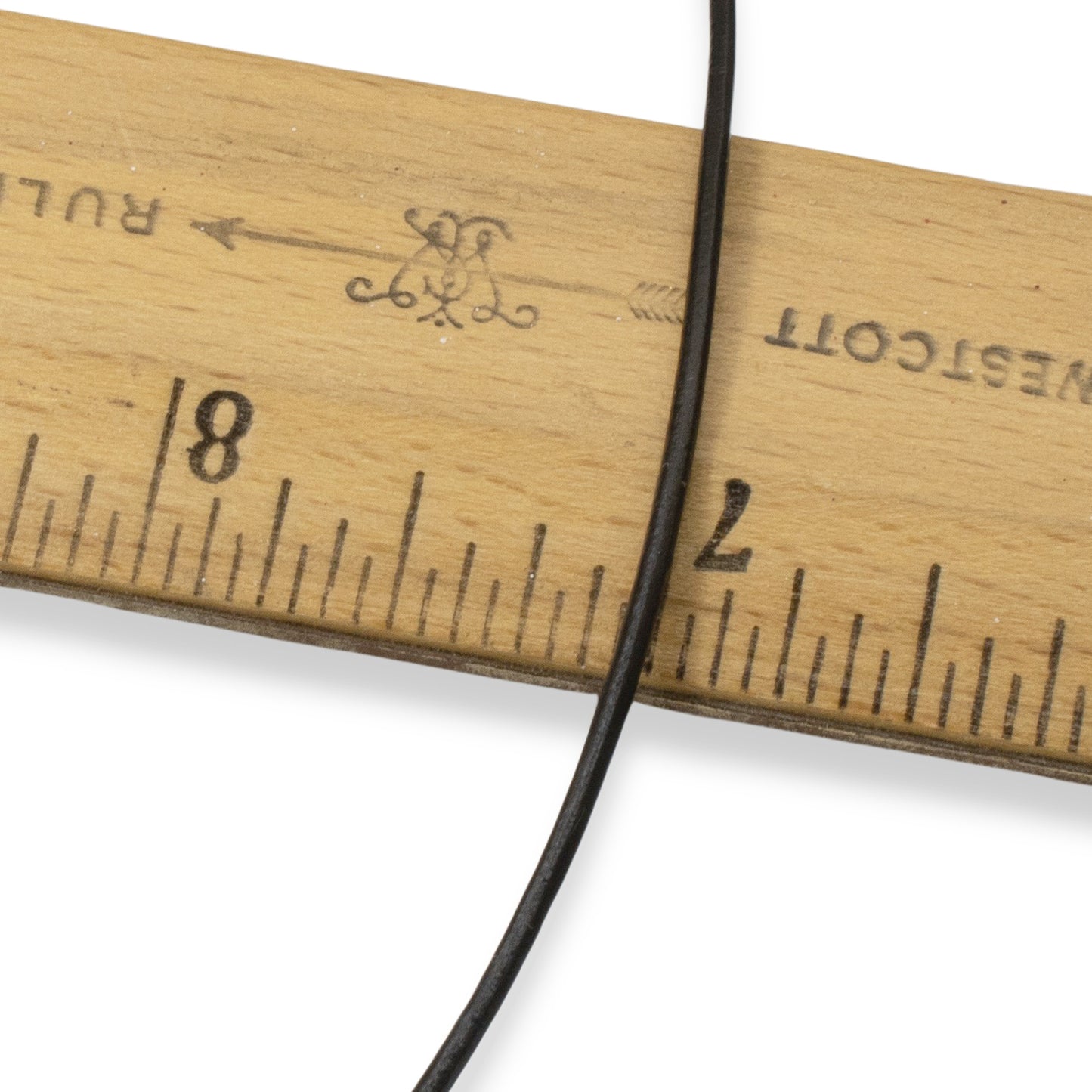 1.5mm Black Round Leather Cord 15 Feet, Genuine Cowhide Jewelry Making Supplies