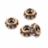 10 Copper Beaded 6mm Spacers, TierraCast Beads For Handmade Jewelry