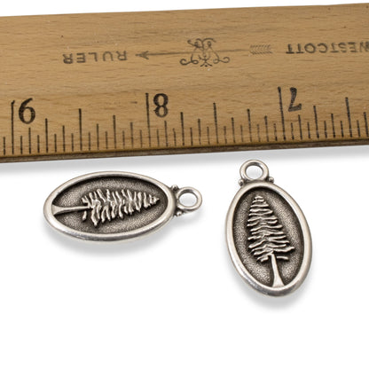 2 Silver Not All Those Who Wander Are Lost Redwood Charms - Adventure Message