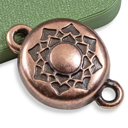 Lotus Magnetic Clasp Copper: Easy Close Floral Jewelry Findings