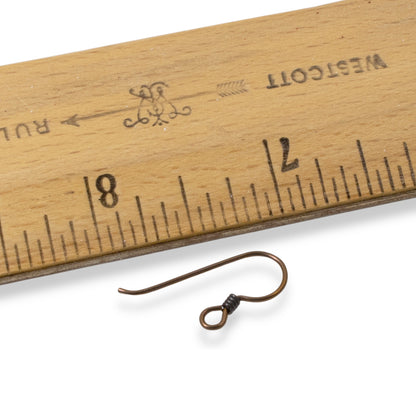 10 Bronze Niobium Ear Wires + Black Coil Accent - Hypoallergenic Hooks