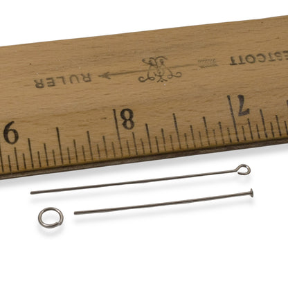 Niobium Earring Kit Gray, Complete Findings for 2 Pairs, Just Add Beads, Hypoallergenic Jewelry Making