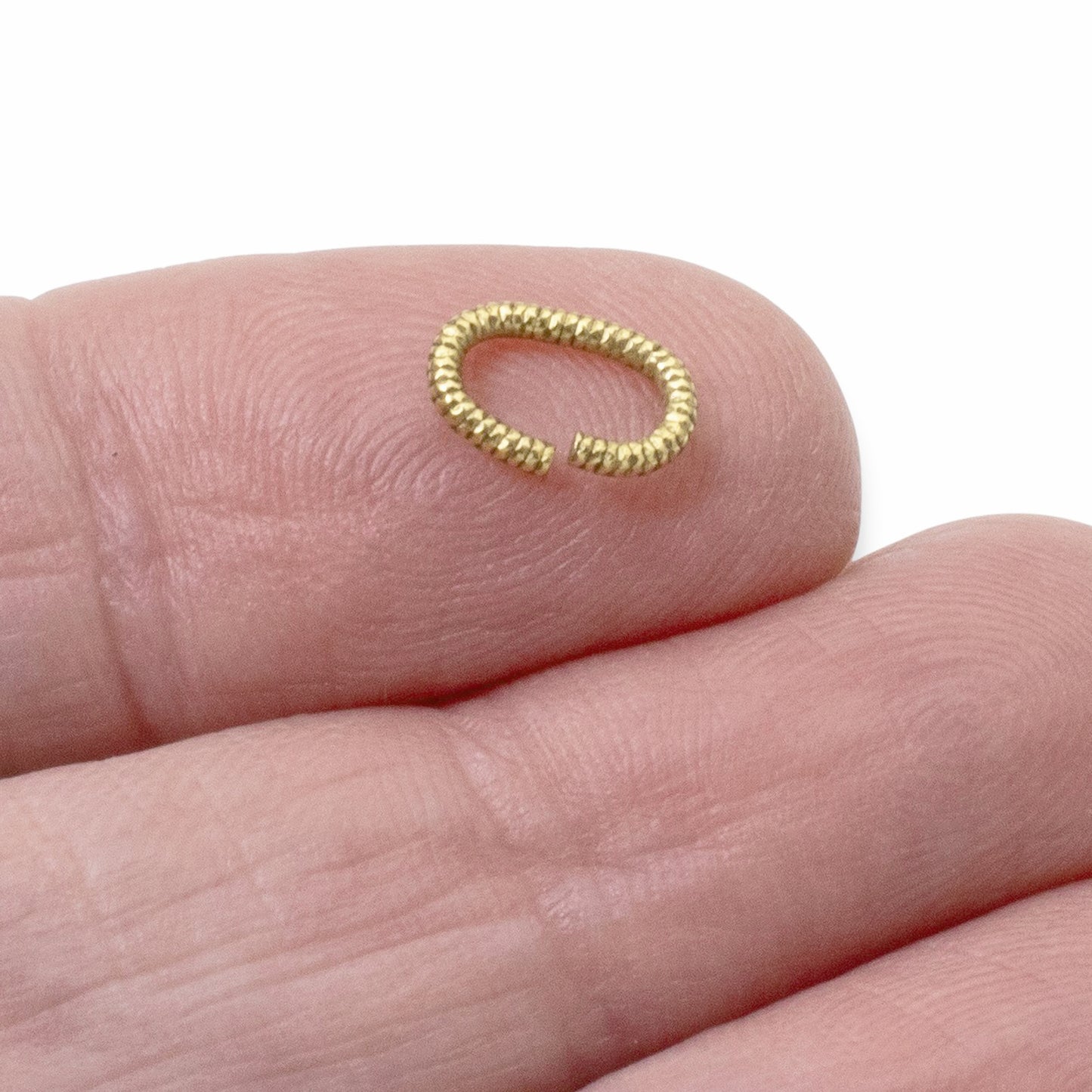 Antique Gold Textured Oval Jump Rings, 10-Pack Premium Nunn Design Jewelry Findings