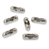 50 Small #3 Silver Connectors - Nickel Plated Brass - For Ball Chain Jewelry