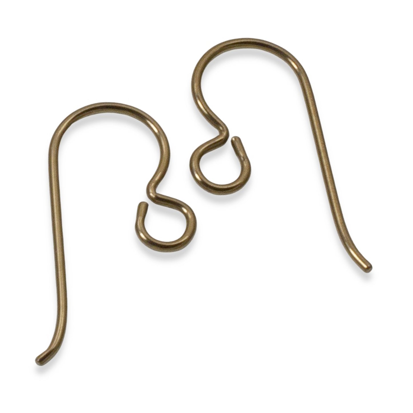 50 Pack Antique Brass Niobium Ear Wires, Professional Jewelry Supply, Hypoallergenic, USA Made