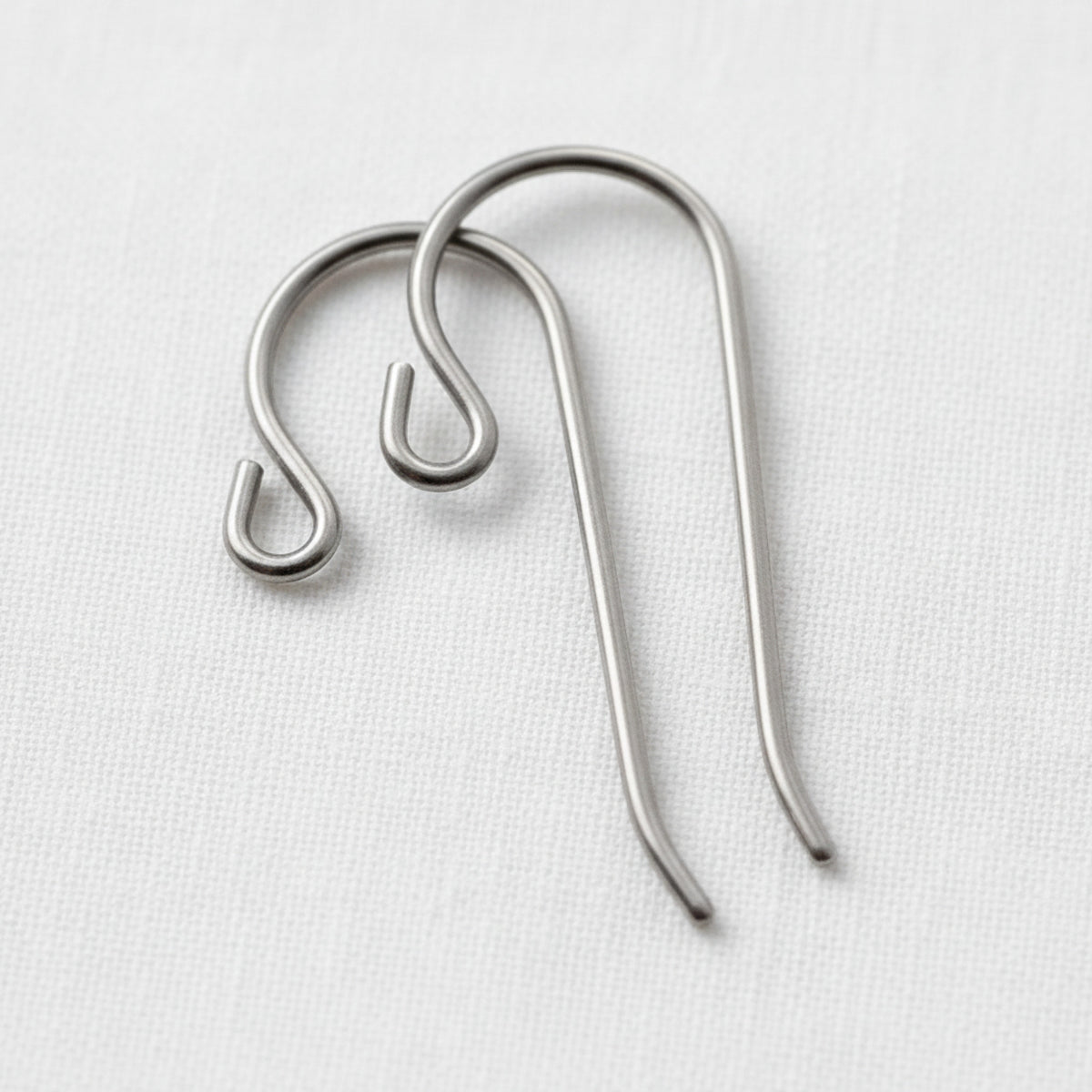 Titanium Small Loop Ear Wires 50-Pack, Hypoallergenic Earring Hooks USA Made