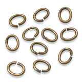 200/Pkg Antique Brass Medium Oval Jump Rings, TierraCast 5x6mm