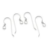 10 Premium Sterling Silver Ear Wires + Coil Accent - Regular Loop - USA Made