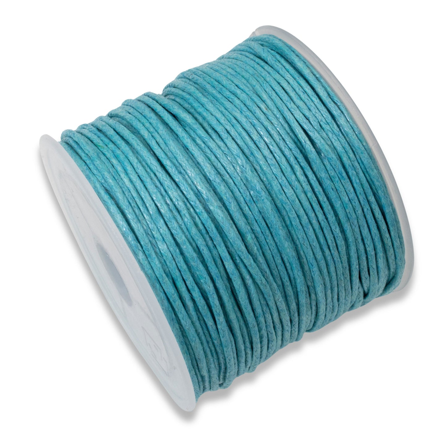 Turquoise Blue 1mm Waxed Cotton Cord - 25 Meters - Jewelry and Craft String