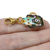 Kitty in a Teacup Clip-On Charm - Whimsical Cat Accessory - Handbag Bling