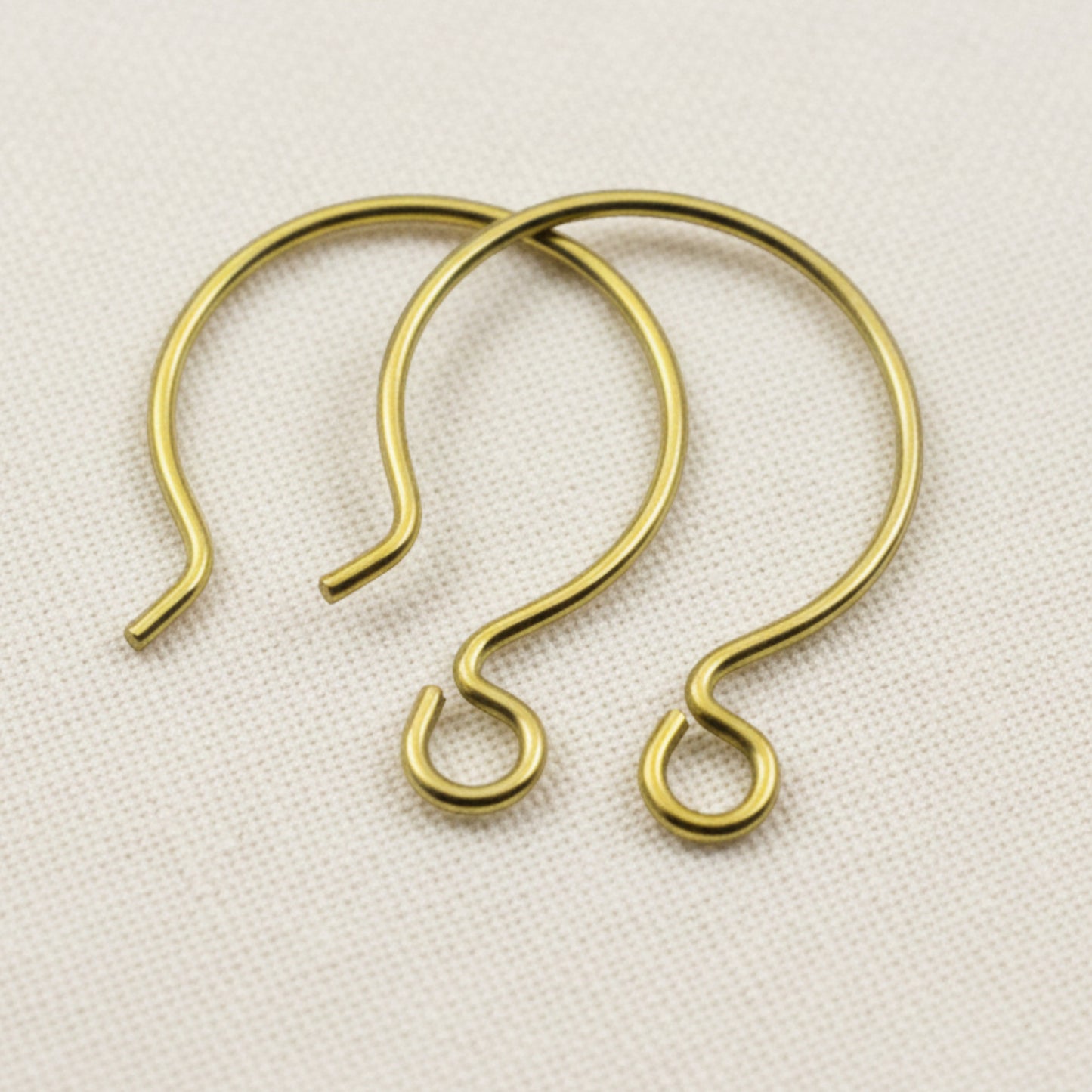 Yellow Niobium Circle Hoop Ear Wires, Hypoallergenic, USA Made, 10-Pack