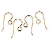 4 Premium Gold Filled Ear Wires - Regular Loop - 14/20 Gold Filled - USA Made