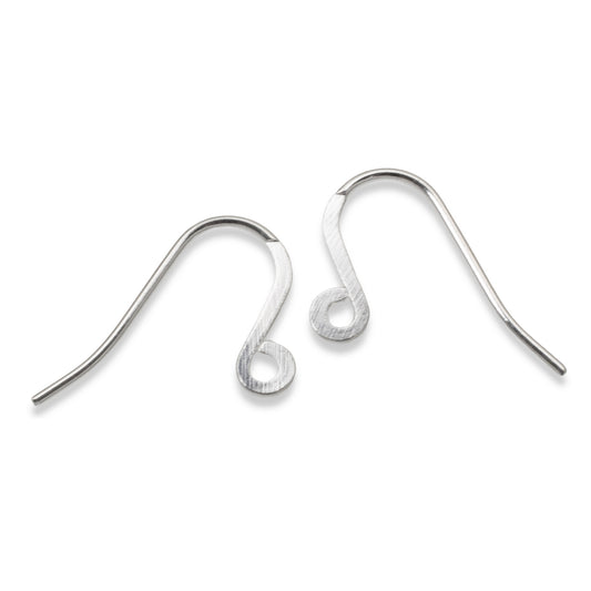 50-Pack Stainless Steel Ear Wires - Silver Modern Earring Hooks with Closed Loop