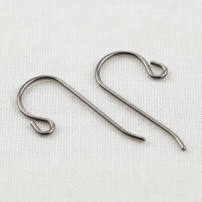 Titanium Small Loop Ear Wires 50-Pack, Hypoallergenic Earring Hooks USA Made