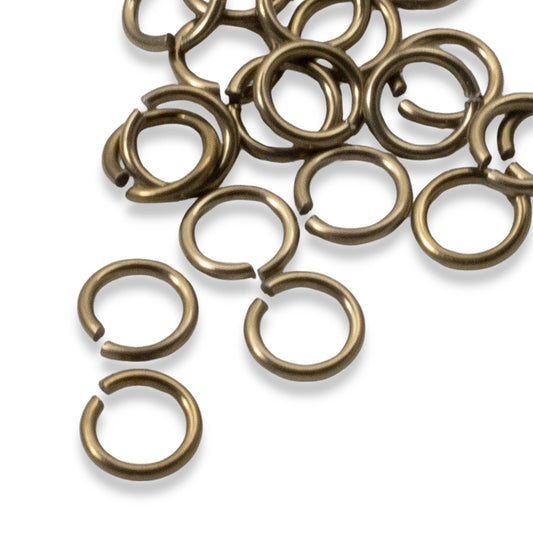 Antique Brass Niobium Jump Rings 5mm, Hypoallergenic Jewelry Making, 20-Pack