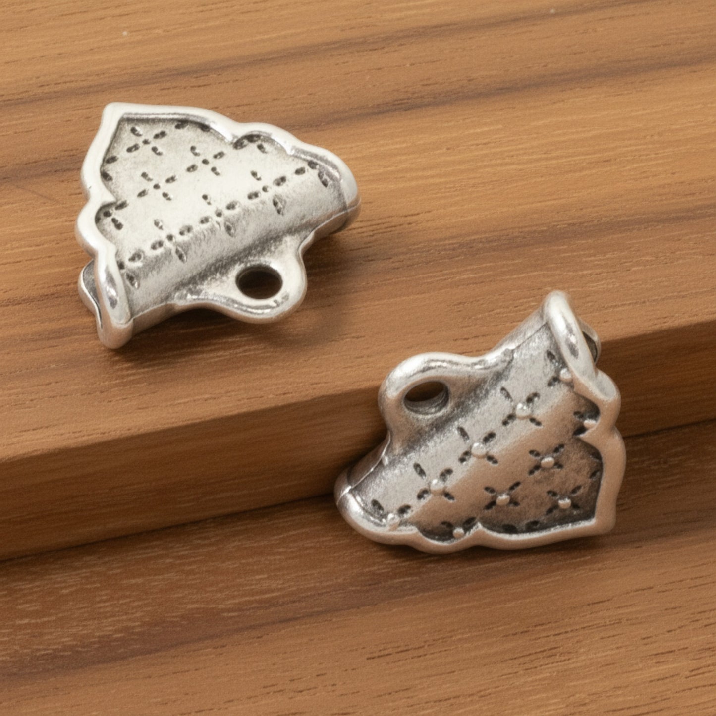 Marrakesh Crimp Ends, TierraCast Antique Silver Plated for Beadwork and Leather 2-Pack