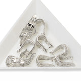 10 Filigree Pinch Bails, Elegant Pendant Holders for DIY Jewelry Making