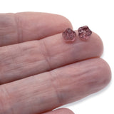 50 Baby Bell Flower Beads - Amethyst - Czech Glass - 4x6mm Small Flowers