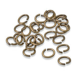 200/Pkg Antique Brass Medium Oval Jump Rings, TierraCast 5x6mm
