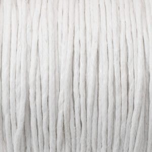 White 1mm Waxed Cotton Cord - 25 Meters - Jewelry and Craft String