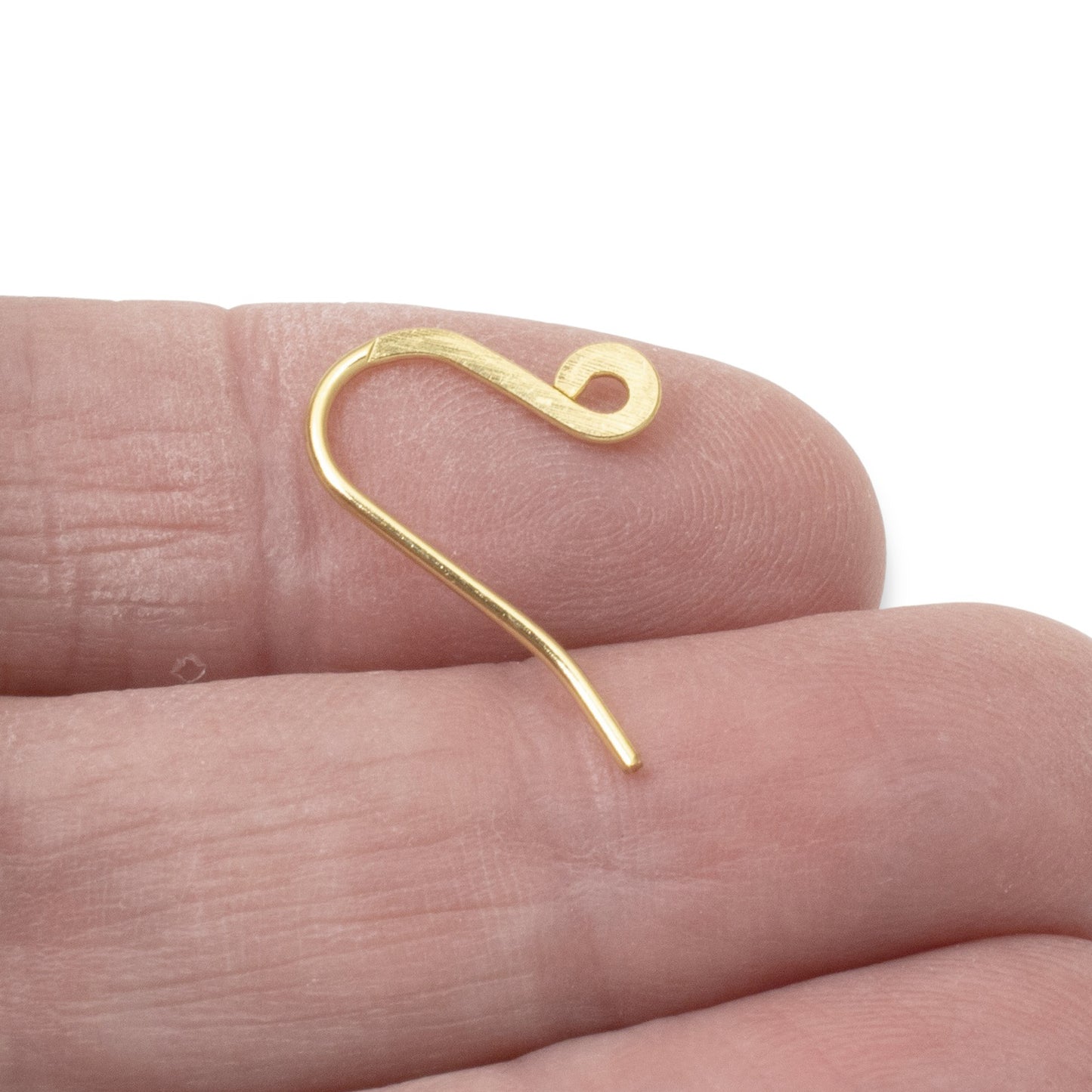 50-Pack Stainless Steel Ear Wires - Gold Modern Earring Hooks with Closed Loop