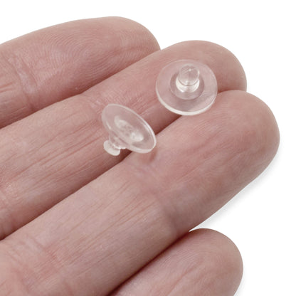Silicone Earring Backs 100-Pack, Comfort Clutch Soft Support for Large Earrings