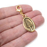 Those Who Wander Clip on Charm, Gold Redwood Tree & Lobster Clasp