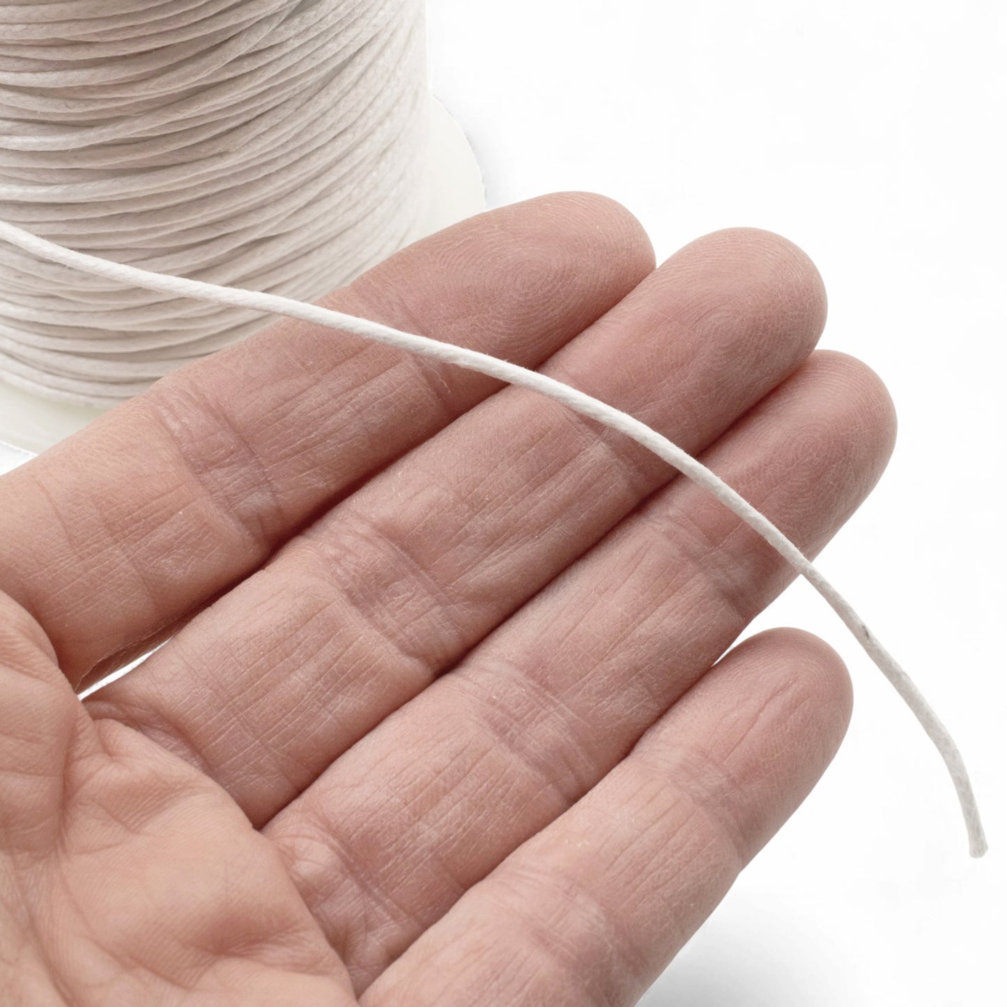 White Waxed Cotton Cord: 1.5mm 100 Yards Macrame Beading String Jewelry Making