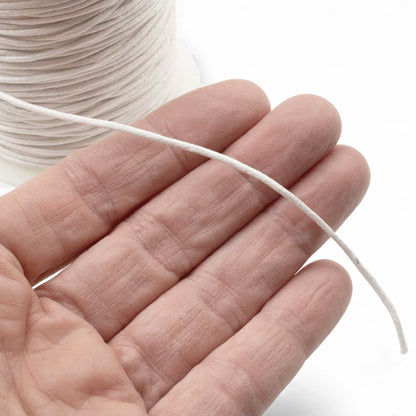 White Waxed Cotton Cord: 1.5mm 100 Yards Macrame Beading String Jewelry Making