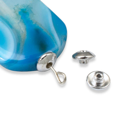 Silver BeadAligners Bulk 50 Pack, Professional Jewelry Making Supplies, Large Hole Bead Stabilizers, Lampwork Findings