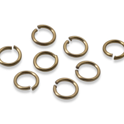 Antique Brass Niobium Jump Rings 5mm, Hypoallergenic Jewelry Making, 20-Pack