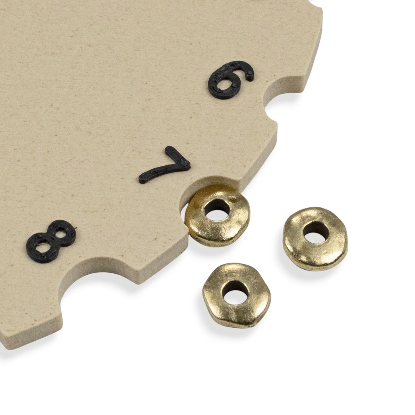 Antique Brass 7mm Large Hole Nugget Spacer Beads for Leather Cord 20 Pack